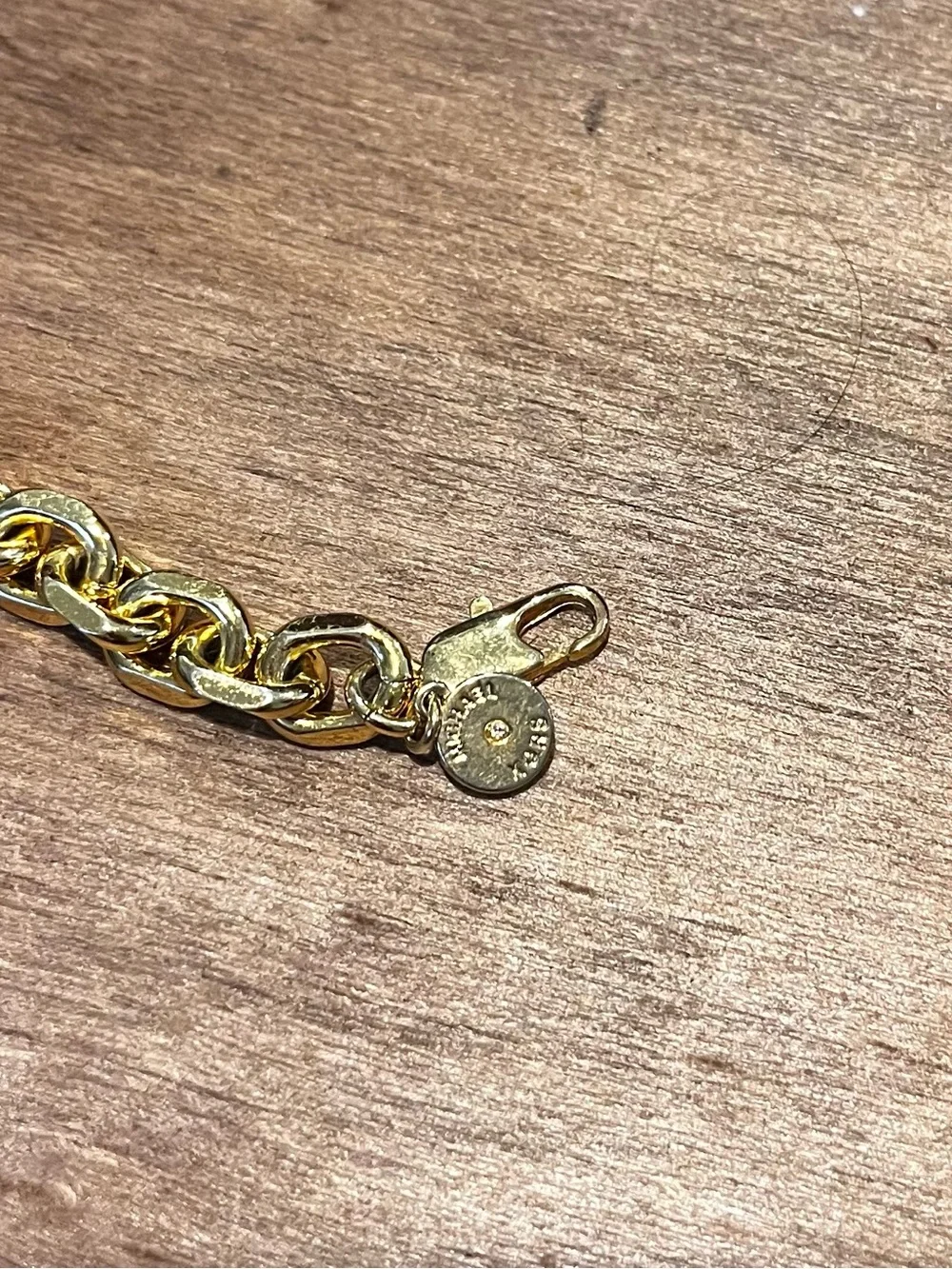 Michael Kors Gold Tone Logo Link Bracelet - Gold